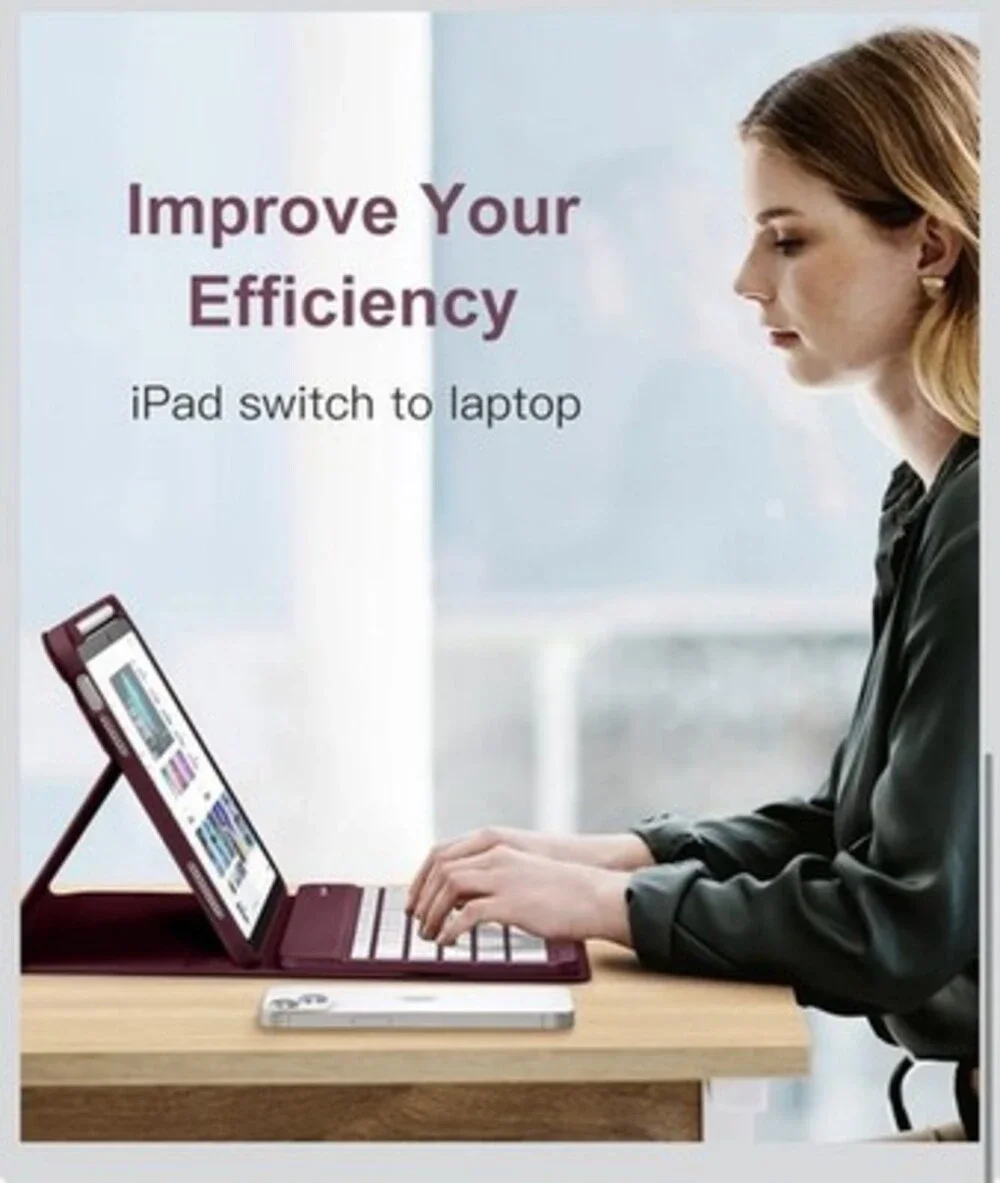 Universal Wireless Keyboard Case for Tablet Smartphone Purple